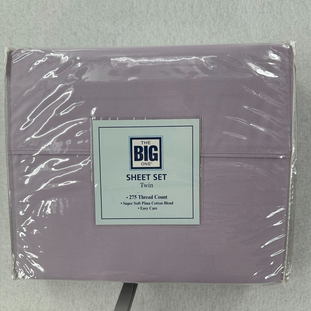 The Big One Easy‎ Care 275 Thread Count Cotton Blend Twin Sheet Set Lavender